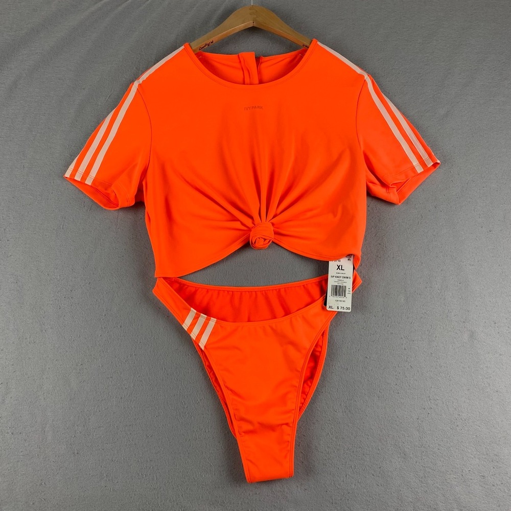Adidas Ivy Park Orange Knot Swimsuit XL blaze orange beyonce NEW